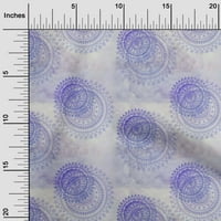 Onuone pamuk poplin srednje ljubičasta tkanina mandala akvarel akvarel šivaći materijal za ispis tkanine