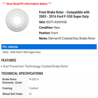 Prednji rotor kočnice - kompatibilan sa - Ford F- Super Duty 2015