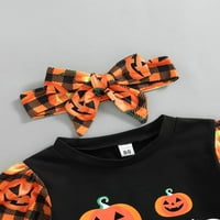 Halloween Baby Girl Outfits bundeve print okrugli vrat dugih rukava na dugim rukavima pantalone sa setom