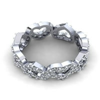 Prirodno 1.45ct okrugli rez dijamant naizmjenično srčano žensko godišnjica vjenčanja vječnosti band prsten čvrsto 10k bijelo zlato g-h i1