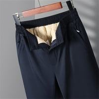 Cleance za hlače za muškarce muške janjetine pantalone od pantalona Slim plus fleece ravne cijevi na