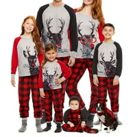 Sudnica odgovarajuća porodica pidžama postavlja božićno pj-ov praznični crtani jeleni ispisano spavanje