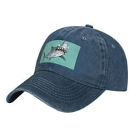 Douzhe Podesiva pamučna pamučna kapa - životinjske riblje morske čeljusti Prints Vintage tata Hat Unise Sports Caps