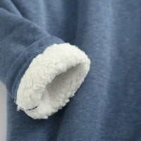 Shiusina Fleece zimske donje rublje debelo toplo najbolje O-izrez Žene Velvet dukserirt ženska bluza