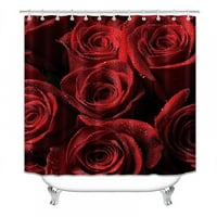 Europski i američki stil Romantičan ljubav Valentinovo Ispis tuš za zavjese podne prostirke za kupatilo