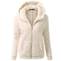 Plus veličine Ženske jakne i kaputi za kapute Ženski kapuljač sa kapuljačom kaput zimski topli vuna