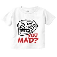 Troll Face You Mad Trollface Meme Toddler Boy Girl Majica Dojenčad Toddler Brisco Brends 5t