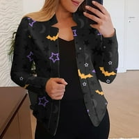 Ženska modna casual tiskana jakna s dugim rukavima