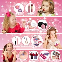 Dječje igračke za pranje šminke - Dječji komplet za šminku za djevojku, stvarna make up set, male djevojke