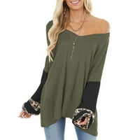 Ženska casual moda dugi rukav Okrugli izrez Labavi pad pulover Solid colortop hot8sl4870123