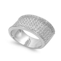 Micro Pave Cubic cirkonijska prstena u srebru 925