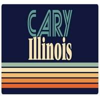 Cary Illinois vinil naljepnica za naljepnicu Retro dizajn