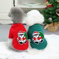 Shulemin pas fleece odjeća božićna serija uzorka prerušiti se kostim za kućne ljubimce, zelena, zelena