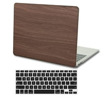 Kaishek Hard Shell pokrivač za stari MacBook Air 13 - A1369 A + crna poklopac tastature, zrno drveta