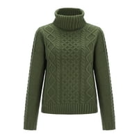 FVWitlyh Ženski džemper ženski predimenzionirani s gornjih ramena dugih rukava pletene majice V džemper