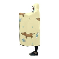 Pokrivač slatka jazavčarskog pasa protiv piljke polarnu flisku s kapuljačom bacanja