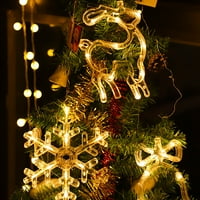 BIRCH SET Christmas Light Dizajn sisa izdubljeni užaren Elk Bell Snjegović ukrasno svjetlo za dnevni
