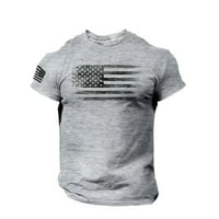 Košulje za muškarce u nevoljim muškim majicama Oznaka o vratu tiskane američke kratke bluze rukave Muške