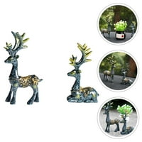Par ukrasini element za desktop od elka Elk Statues Elk figurice za zabavu