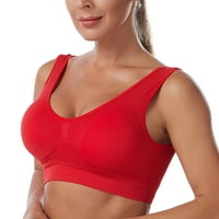 Ealityy ženski sportski grudnjak Camisole Workout Yoga Bras Vest Udobne sportske grudnjake za žene Red
