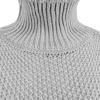 Adviicd džemper skeleta Ženski dugi kardigan otvoren prednji kabl dugih rukava pleteni labavi džemper