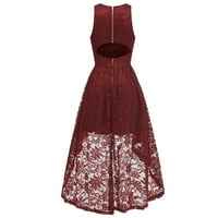 Ljetne haljine za prodaju za žene za žene bez rukava pune boje šuplje haljina okrugla vrat cvjetni rub