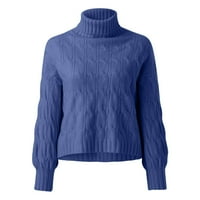 Akiigool ženski džemperi Lagani ženski lagani tanki zimski pulover džemper kamen pleteni džemper od