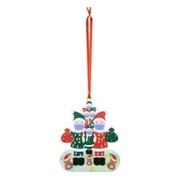 Božićni privjesak Inovativni obiteljski viseći ukrasi Božićne ukrase drva slatka kući božićni božićni