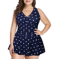 FOPP Prodavač plus veličine kupaći kostim za žene cvjetna plivanja kupaći kostim tamno plave s