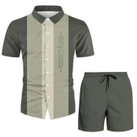 Muškarci odijela kratki rukav Sportska majica Leisure Hawaii Fit hlače Patchwork Beach Streetweard Owear