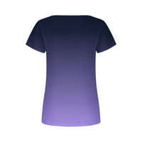 Homedles Žene Ljetni vrhovi - labavi povremeni ispisani kratki rukav kratki rukav modne majice za žene