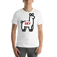 Nedefinirani pokloni XL Llama nebeska majica s kratkim rukavima