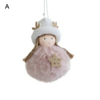 Crtani viseći ukras prijenosni tkanini božićni kutni devojka plišana privjesak za lutke za dom