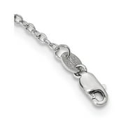 Jewels Sterling srebrni i 14K naglašeni rodijumski dimovirani kremenski i dijamantski ogrlica