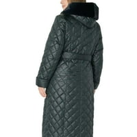 Fitoronska kišna jakna za žensku haubu u trendant podstavljenim jaknom prekrivene jakne FAU krzno naftono