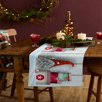 Božićni gnome poklon snježne pahulje trkač kućna vjenčana stola zastava mat središnjih dijelova ukras