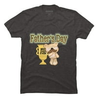 Dan očeva Bear Mens muški ugljen Heather Sivi grafički tee - Dizajn od strane ljudi 2xl