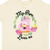 Inktastična beba flamingo Moj tata me voli u cvjetnom vijencu poklon malih malih majica ili majica mališana