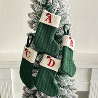 Xinhuadsh božićne čarape privlačna slova vezene viseće pletene čarape za svečane odmore za odmor