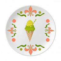 Zelena matca cones konese popsicle cvjetne keramike ploče za tanku posuđe za večeru