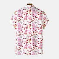 Muške modne majice prema dolje Valentine 3D digitalni džep za digitalni ispis Košulja kratkih rukava