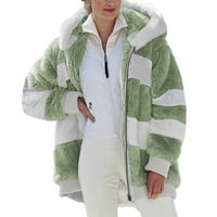 BabySbule Womens Cloarce moda Žene Worns FAU kaput jakna Zimske patentne pauze dugih rukava odjeća