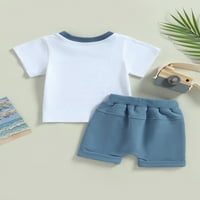 Musuos 4. jula Baby Boy USA kratki rukav retro američka košulja za staze za kratke hlače