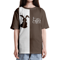 New Adults Kids Fashion Majica Uskršnji ispisani uzorak Kratki rukav Okrugli izrez Lood top, dijete,