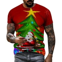 Muška božićna majica jesen zima casual oct božićni tiskani kratki rukav majica modni top bluze za muškarce