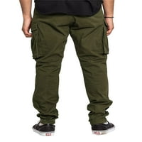 Muške teretne hlače opuštene fit sportske hlače Jogger Dukserice za crtanje na otvorenom sa džepovima