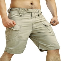 Beiwei Men Classic Fit Mid Squik Teretni kratke hlače Ravna noga Slobodno vrijeme Mini pantalone Solidna