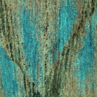Ahgly Company Indoreni pravokutnik Sažetak tirkizno plava modernih prostirki, 5 '7'