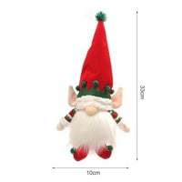 Božićni gnomi pliša sa LED rasvjetnom bradom, ručno rađena švedska Tonte Santa skandinavska figurica