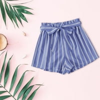 Booker Ženske kratke hlače Ležerne prilike dolaze sa kaišem Shorts Striped Hotches Šifon Hot Pants Bu